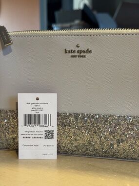Kate Spade White and Silver Crossbody Bag